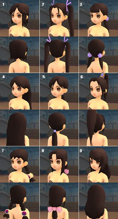 ♀髮型變更泡泡（髮型） 女角 外觀圖